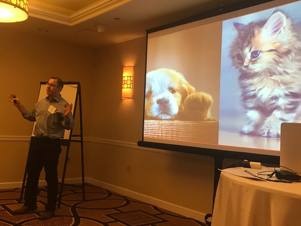 <a href="/RegisCourt/">Regis Courtemanche</a> from <a href="/BuzzFeedU/">BuzzFeed University</a> for keeping us on our toes this morning. Dog people rule! #ALI_EmployeeExperience