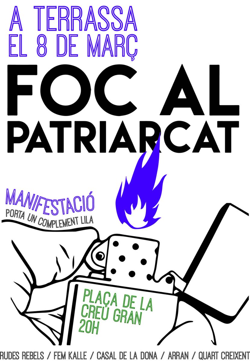 #8deMarç
20:00h
Pl. de la Creu Gran
Porta un complement lila!