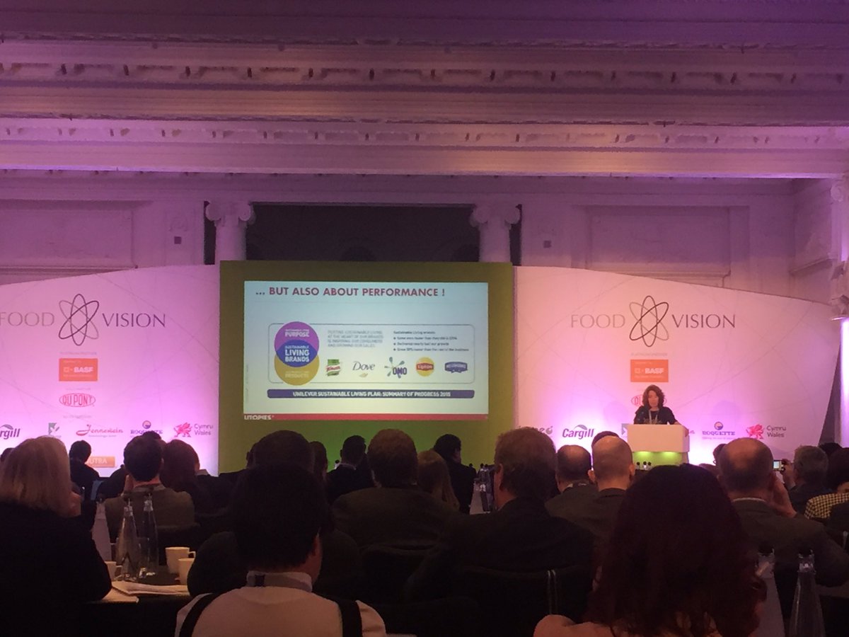 lou_mcw's tweet photo. sustainable living brands growing 30% faster than other businesses at unilever #FoodVision https://t.co/WygZK86Lhy