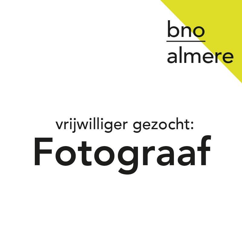 Wij zijn op zoek naar een #vrijwilliger. Wil jij smoel geven aan de <a href="/BnoAlmere/">BNO Almere</a> avonden dmv fotografie? Mail dan naar almerebno@gmail.com