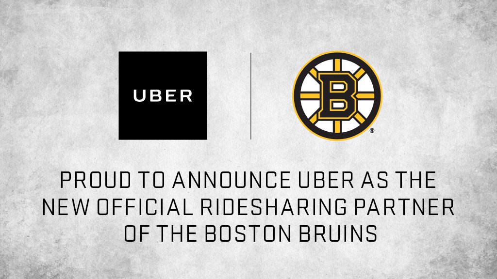 NHLBruins's tweet photo. #NHLBruins Announce @Uber_BOS as Official Ridesharing Partner https://t.co/B80iYnry7W https://t.co/iwcjDPjkTf