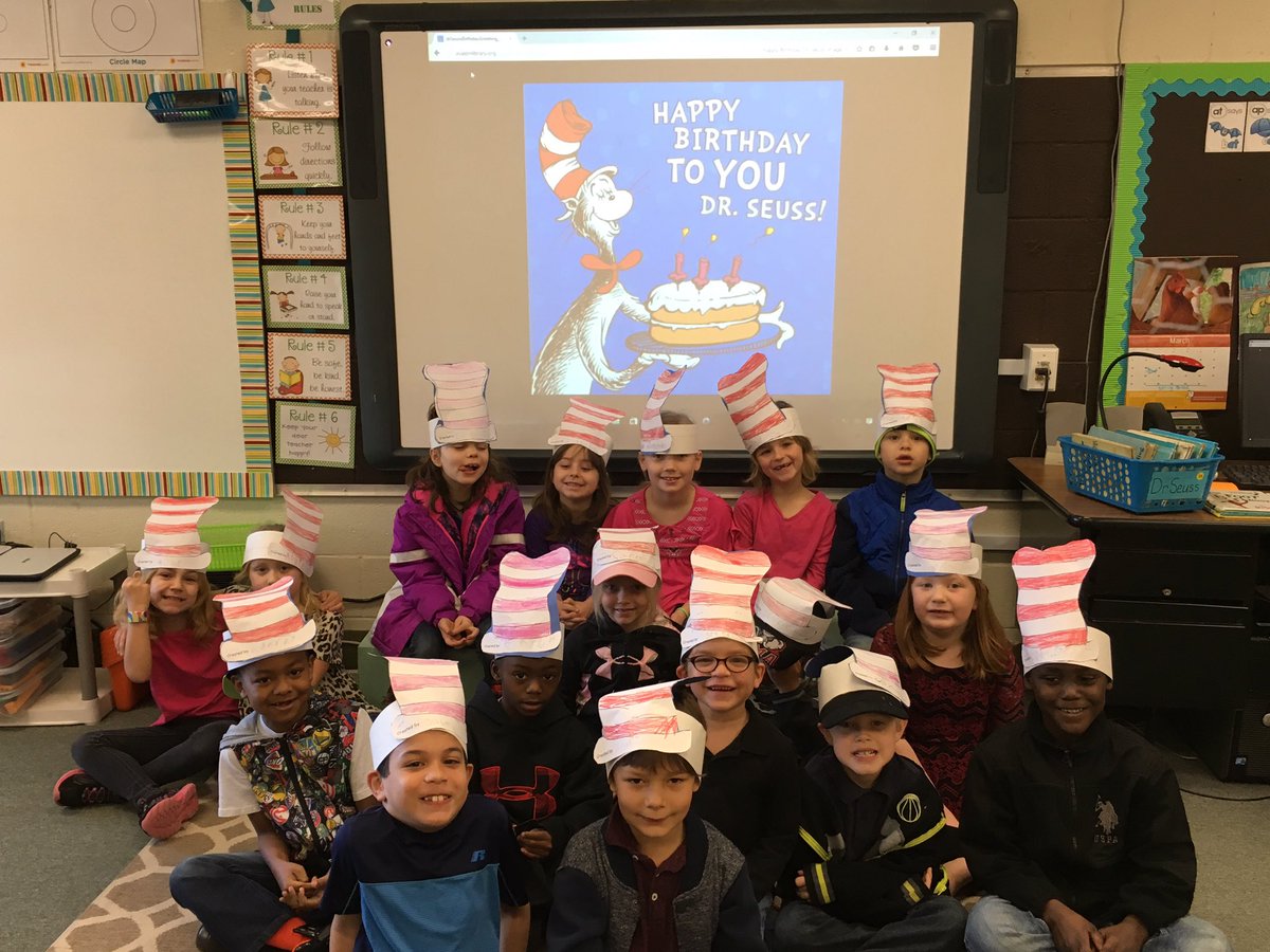 mrskfirsties's tweet photo. Happy Birthday Dr. Seuss! @mrskfirsties We are listening to wonderful volunteers! #TheMount @LauraSandrell @julieatidwell https://t.co/V3s9n7Wzhy