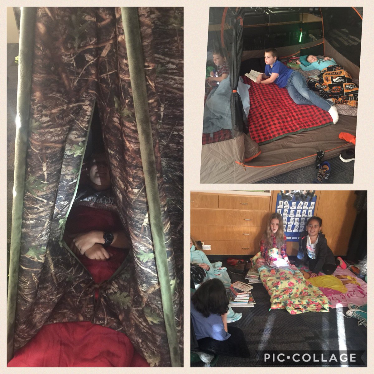WoodOwls's tweet photo. Camp Read A Lot today! Tents, sleeping bags and of course reading. Make kids love reading when they're young, they'll always love reading! https://t.co/T9tXIrq630
