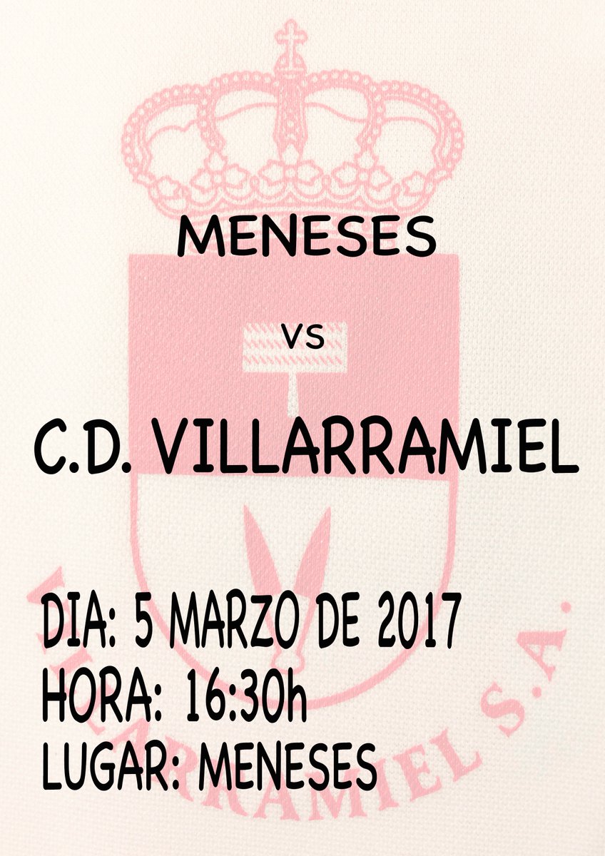 ADVILLARRAMIEL's tweet photo. Esto empieza. Domingo a las 16:30h en Meneses
@menesesfc2015 VS @CD_VILLARRAMIEL 
@interPalencia @cero @palencia_deport @RaulRuizBenito https://t.co/gFD6rQKPNG