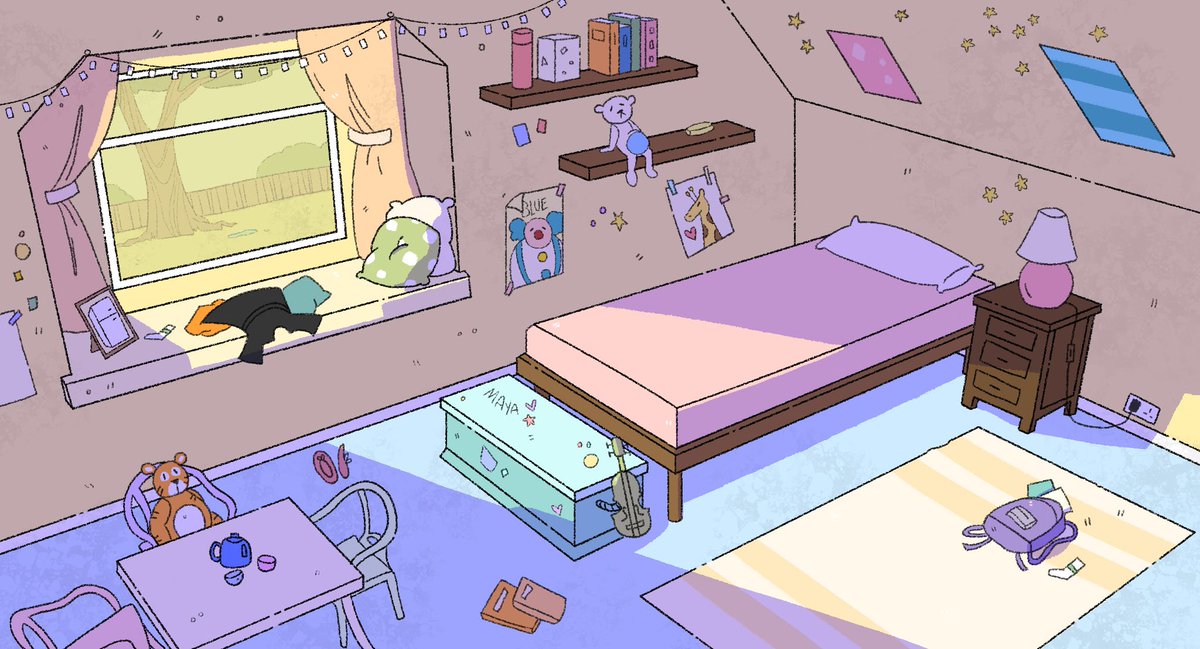 DeflatedFilm's tweet image. Art Director @beckymoritz0 Has been colouring some beautiful pastel based backgrounds to complete the look of #Deflated @FalanimationVFX