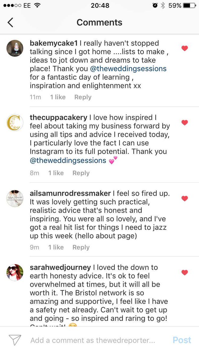 Thank you for the amazing feedback from yesterday's <a href="/TheWedSessions/">The Wedding Sessions</a> we are planning more so do follow <a href="/TheWedSessions/">The Wedding Sessions</a> for updates! 😊