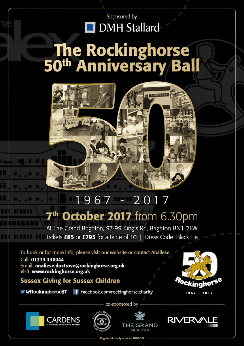 Rockinghorse67's tweet photo. We're pleased to announce details of our 50th Anniversary Ball! Held @GrandBrighton 07/10, sponsored by @DMHStallard https://t.co/KKdXJZYOCJ https://t.co/9LEiigetrk