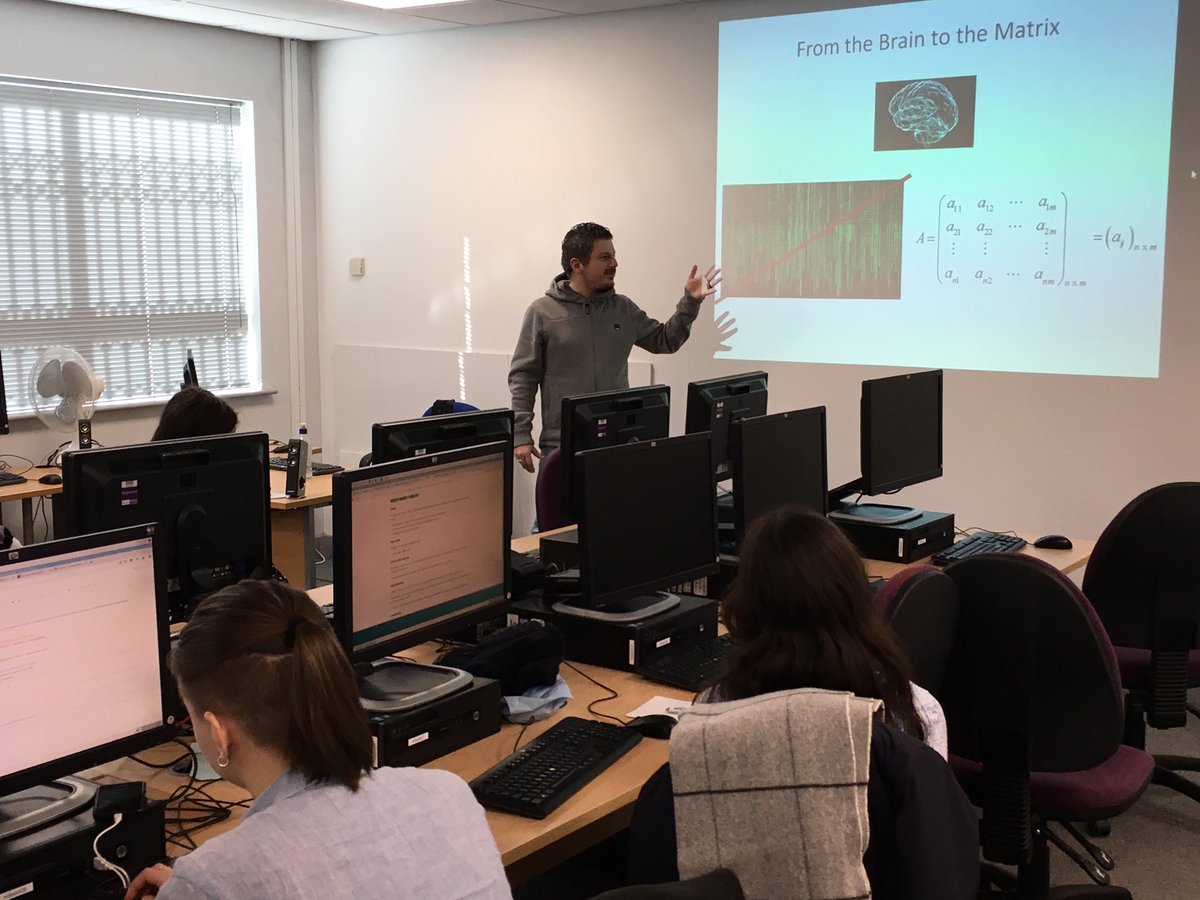 neurodenizen's tweet photo. First day tutorials are underway: @tkarap talking about preprocessing in big data! #brainhackyork @brainhackorg #brainhackglobal https://t.co/GgdNNLiVR3