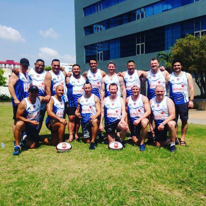 World Rugby Legends Thailand 10s 2017. top players doing great work with the charity winning the Thailand Tens.#geckofamily well done David