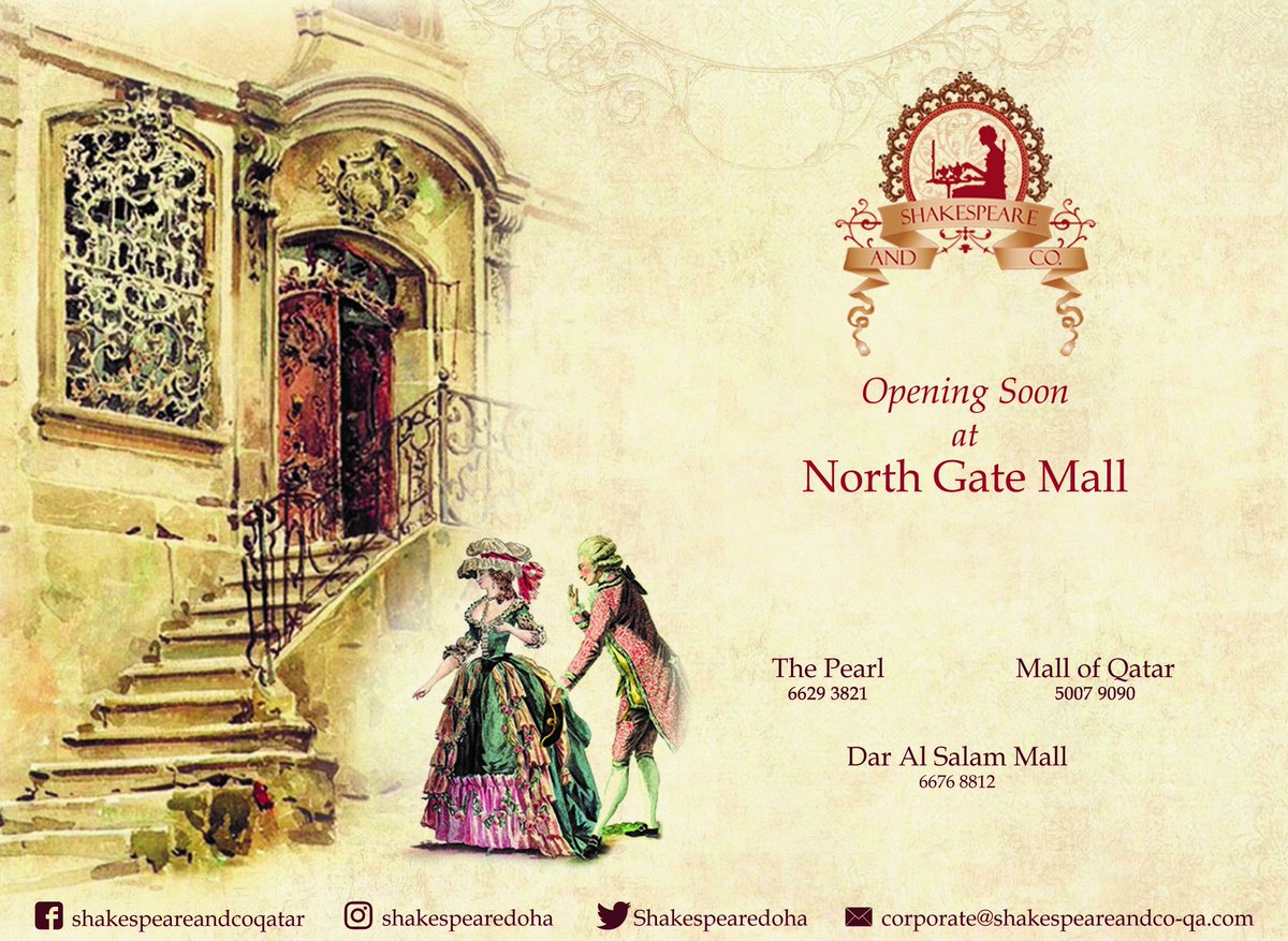 NorthGateMallQA's tweet photo. Opening soon …at North Gate Mall... Stay tuned! #NorthGateMall #wherewemeetforlife #moredining #shakespeareandcoqatar https://t.co/fZQL460Uq9