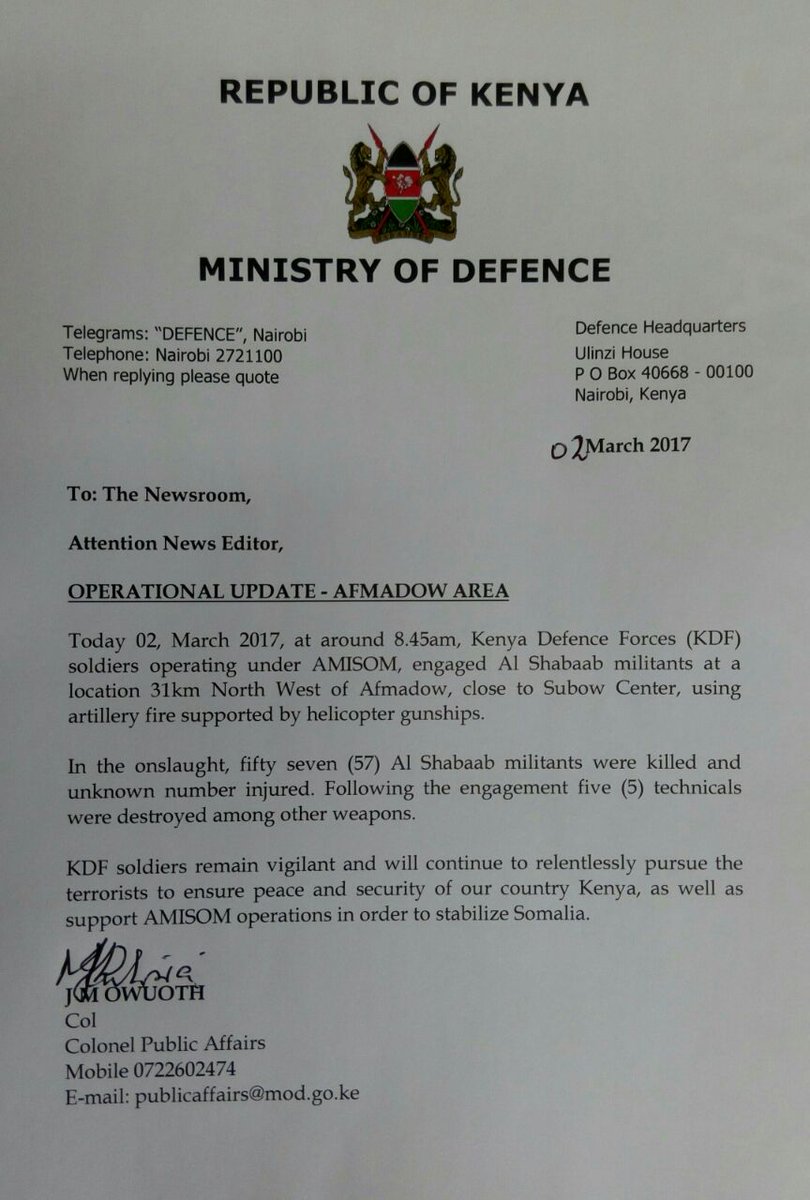 EpukaUgaidi's tweet photo. GOOD JOB #KDFStrong: KDF kill 57 Al Shabaab cowards and destroy technicals in Afmadow area, Somalia #EpukaUgaidi https://t.co/ozqvimaJVG