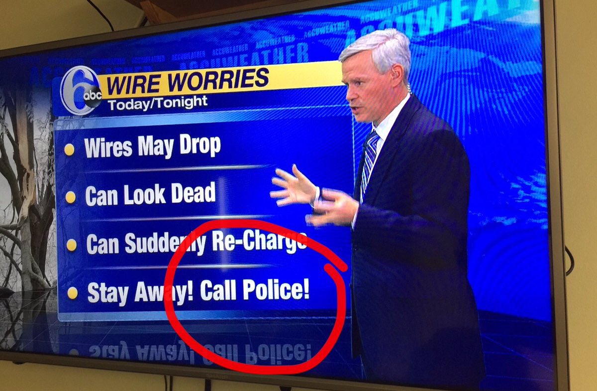 High winds today. @davidmurphy6abc just said this about downed wires, take to heart and show to your kids! More on 6abc