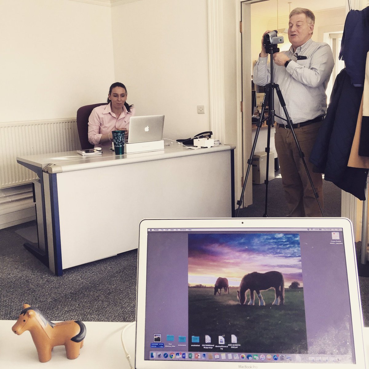DAGroupLtd's tweet photo. We're filming for our new website so just getting our own back on Dave (who thinks he's behind the camera all day) 😆 https://t.co/fRnMkaH2aE