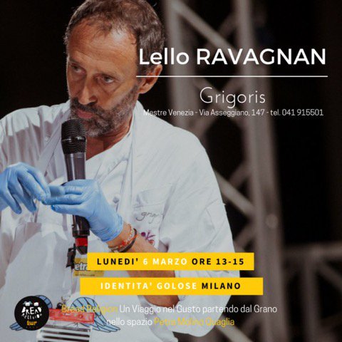 GrigorisMestre's tweet photo. Lunedì 6 Marzo dalle 13.00 alle 15.00 Lello a @BreadReligion con @MolinoQuaglia... #StayTuned :) #IdentitàGolose #FarinaPetra https://t.co/bkqodFooNx
