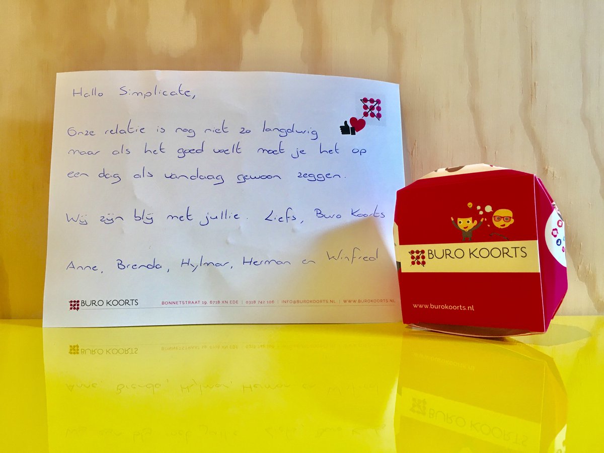 Dit is nog eens post waar je blij van wordt! Thx <a href="/burokoorts/">Buro Koorts</a> 😍