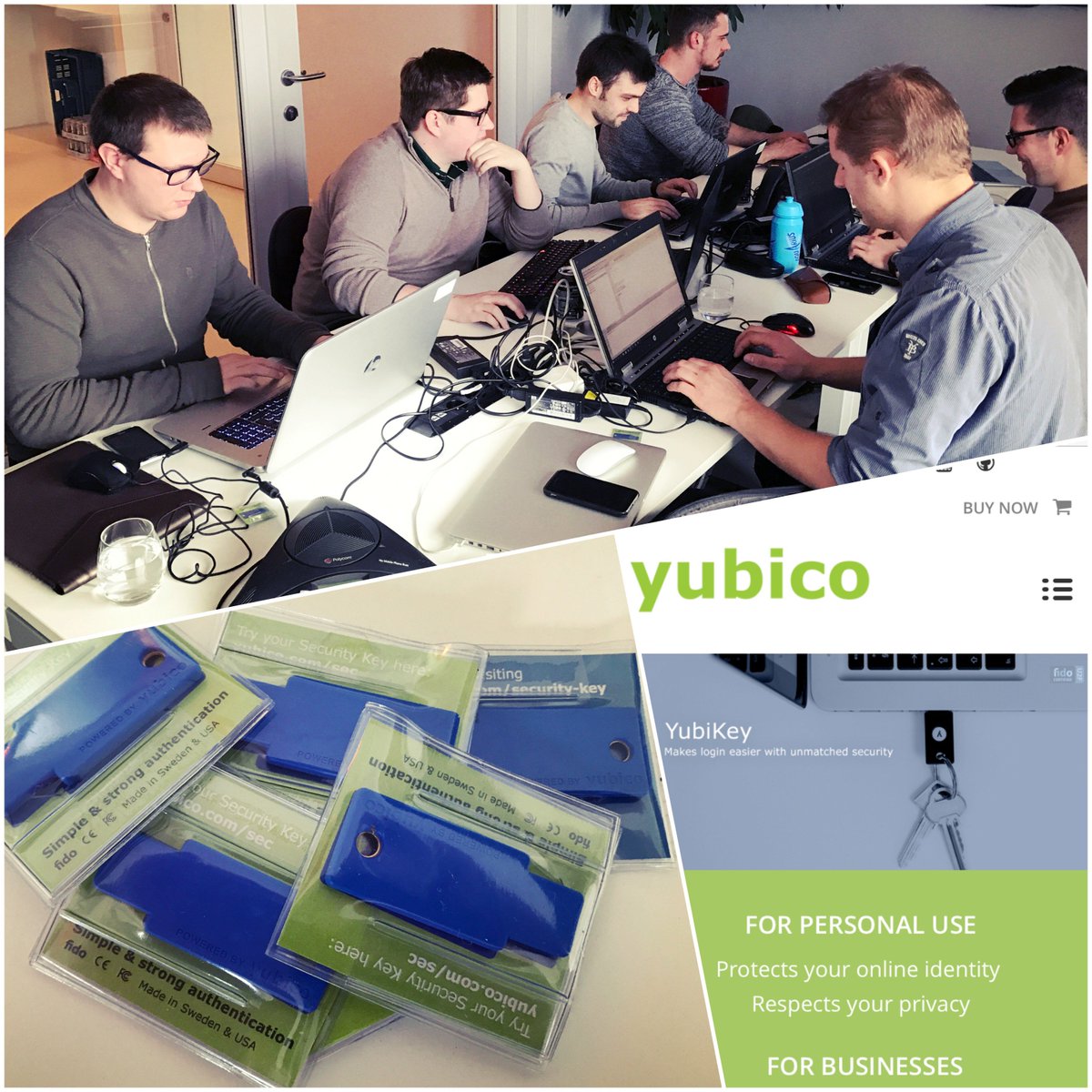 in2itvof's tweet image. Day 2 of #PHPBootcamp training, with special 🎁 for participants: a @Yubico FIDO U2F security key 🔑 ➡️ ow.ly/JlF6309vHfh #in2training