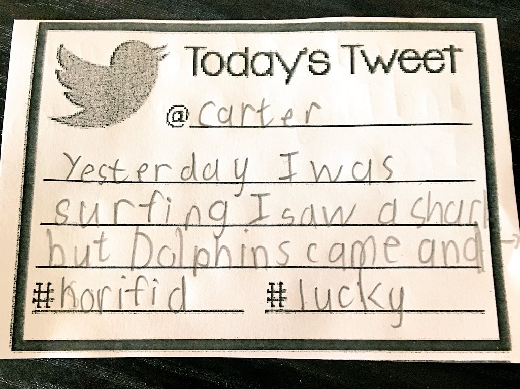 Grade4E's tweet photo. 2 March 2017 - Carter #dolphins #sharks #horrified #lucky #todaystweet #grade4e #weloveschool https://t.co/yXudVPqbuQ
