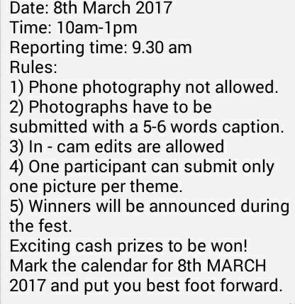 Parampara2018's tweet photo. Rules for OTS Photography
#onthespotphotography #OTS #parampara2017 #bmmmc #mediafest #ipcw #dufests #registersoon https://t.co/ovS6kZLNYF