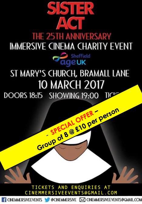 cinemmersive's tweet photo. 🌟🌟SPECIAL OFFER🌟🌟
For more details email cinemmersiveevents@gmail.com #SheffieldIsSuper #SisterAct25 #Charity @ageuksheffield https://t.co/XJYoT58sSF