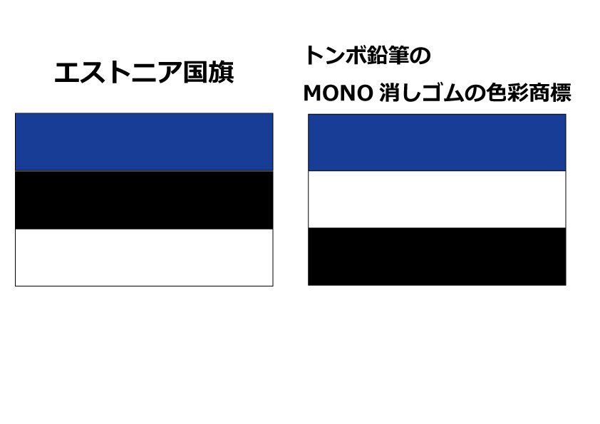 元祖 エロ語呂世界史年号 日本史年号 色彩商標制度が始まって トンボ鉛筆のmono消しゴムの配色が認定されたけど これってエストニア国旗にそっくり 紛らわしくないか ちなみにエストニアがソ連から独立を回復したのは1991年 そこで次のツイートで