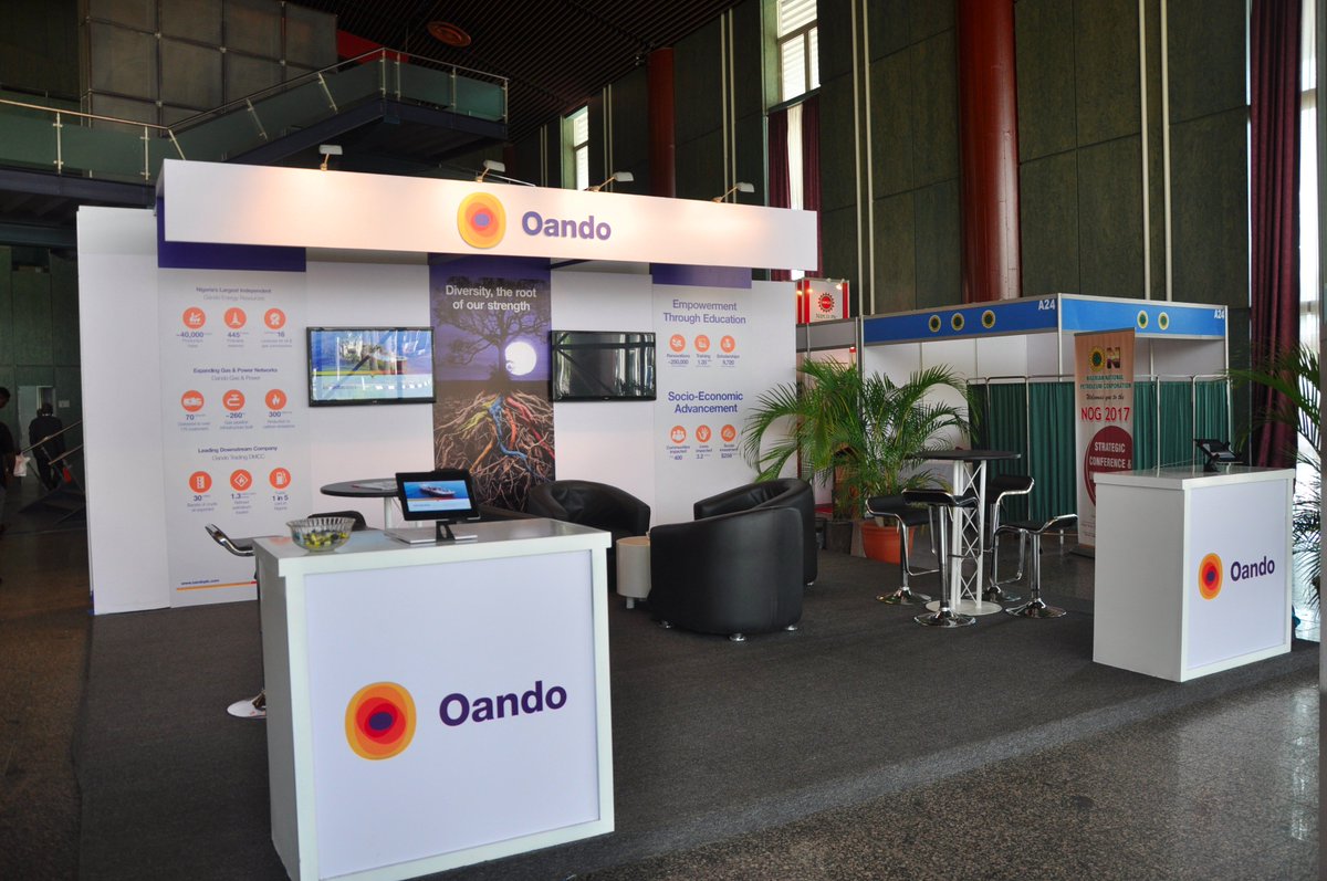Oando_PLC's tweet photo. If you haven't had a chance to, make sure you stop by our booth at #NOG17 #NOG2017 https://t.co/4iyOoDnWZ0