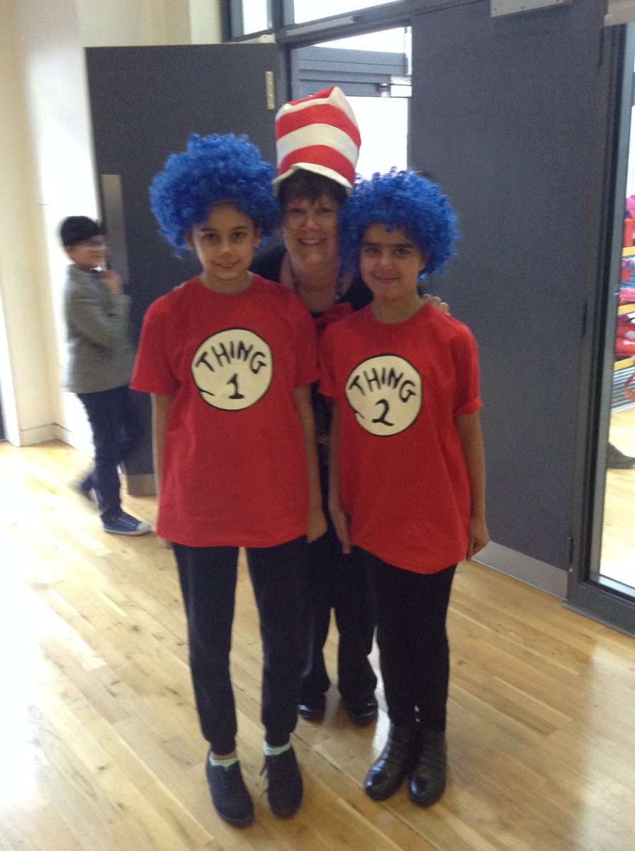 The Cat in the Hat plus friends. World Book Day at St Silas Primary. <a href="/WorldBookDayUK/">World Book Day UK 📚</a>