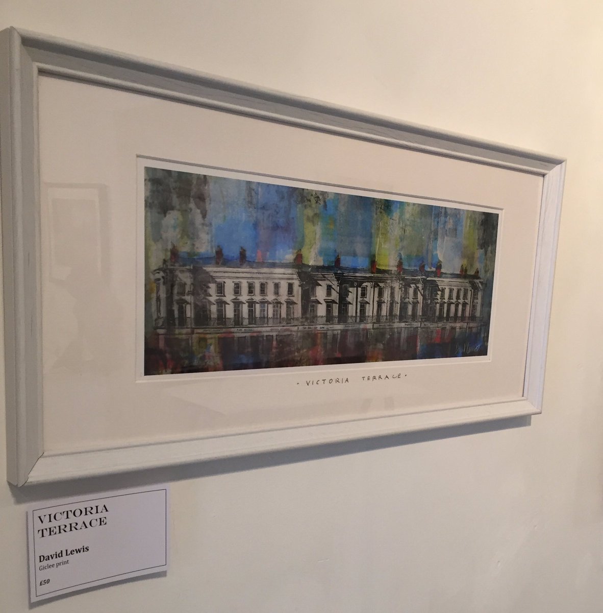 Keeping up the ❤️ Leam theme-'Victoria Terrace' by David Lewis. Picture perfect! #loveleam #loveart #Leamington #art