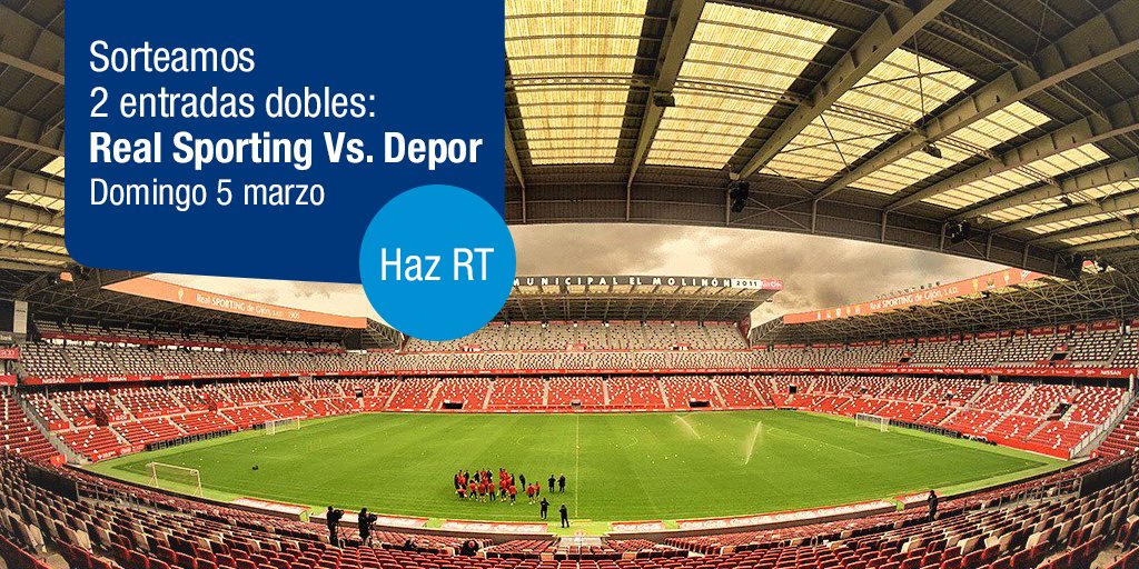 ¿Quieres ir al <a href="/RealSporting/">Real Sporting</a> - <a href="/RCDeportivo/">RC Deportivo</a> este domingo en El Molinón? ¡Sorteamos 2 entradas dobles! Haz RT y participa.