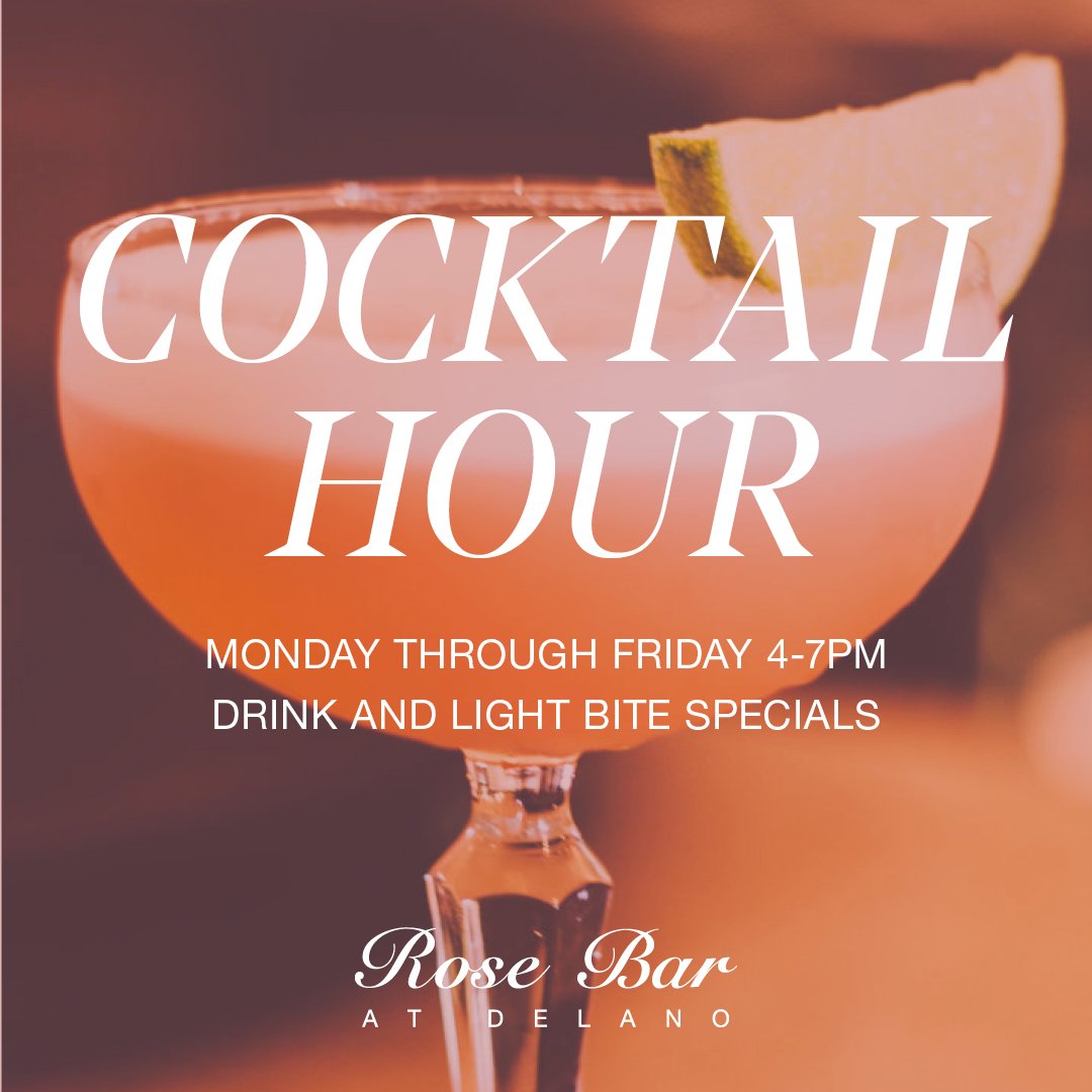 Good morning! It's time to make your #cocktailhour plans. 🍸 #MeetAtRoseBar