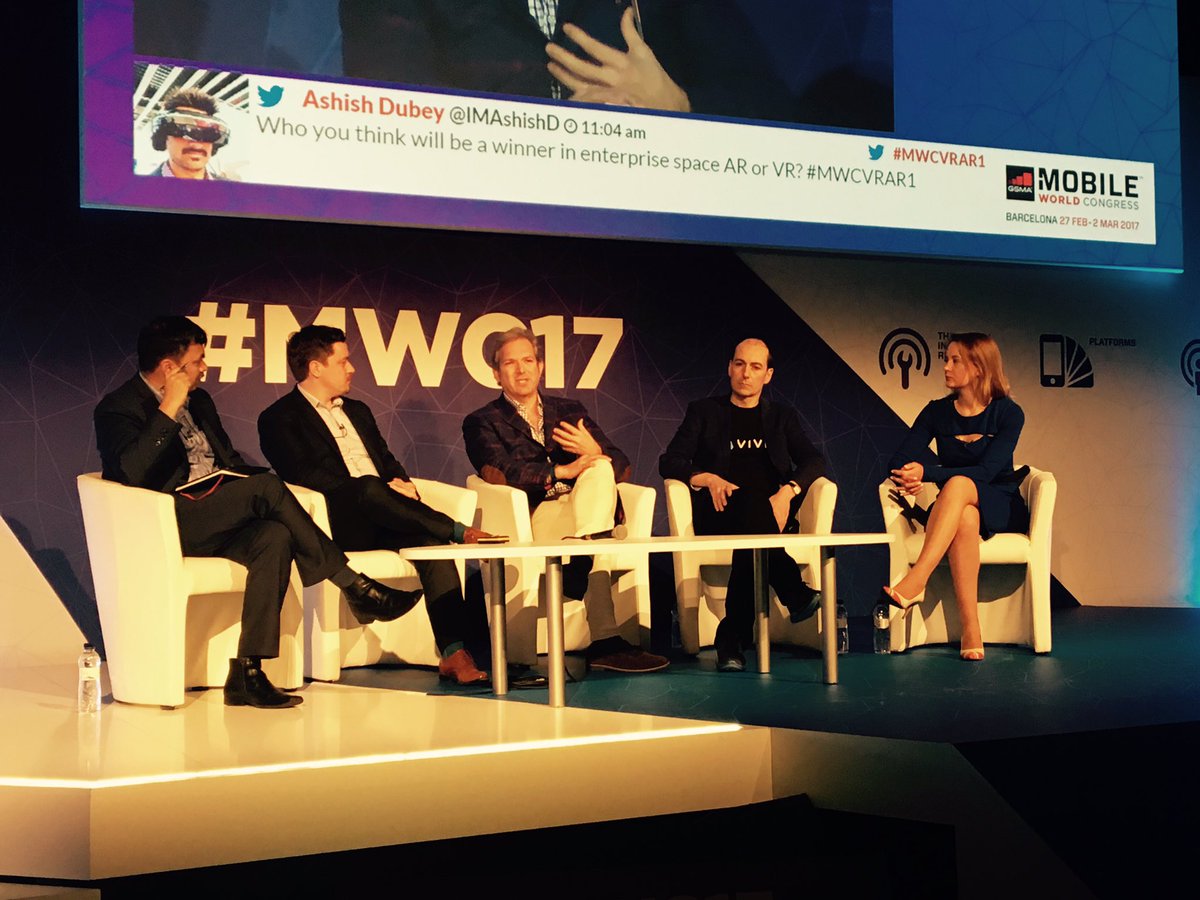 ohtellez's tweet photo. Good fun discussing AR/VR with thanks @chetansharma @GSMA #mwc17 https://t.co/UETaRIH8Se