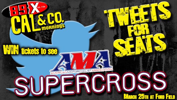 CalCagnoRadio's tweet photo. Want to see AMA Supercross @ Ford Field - March 25th for FREE?! Just REWTEET this tweet now!  #TweetsForSeats https://t.co/uOvypyPWoS