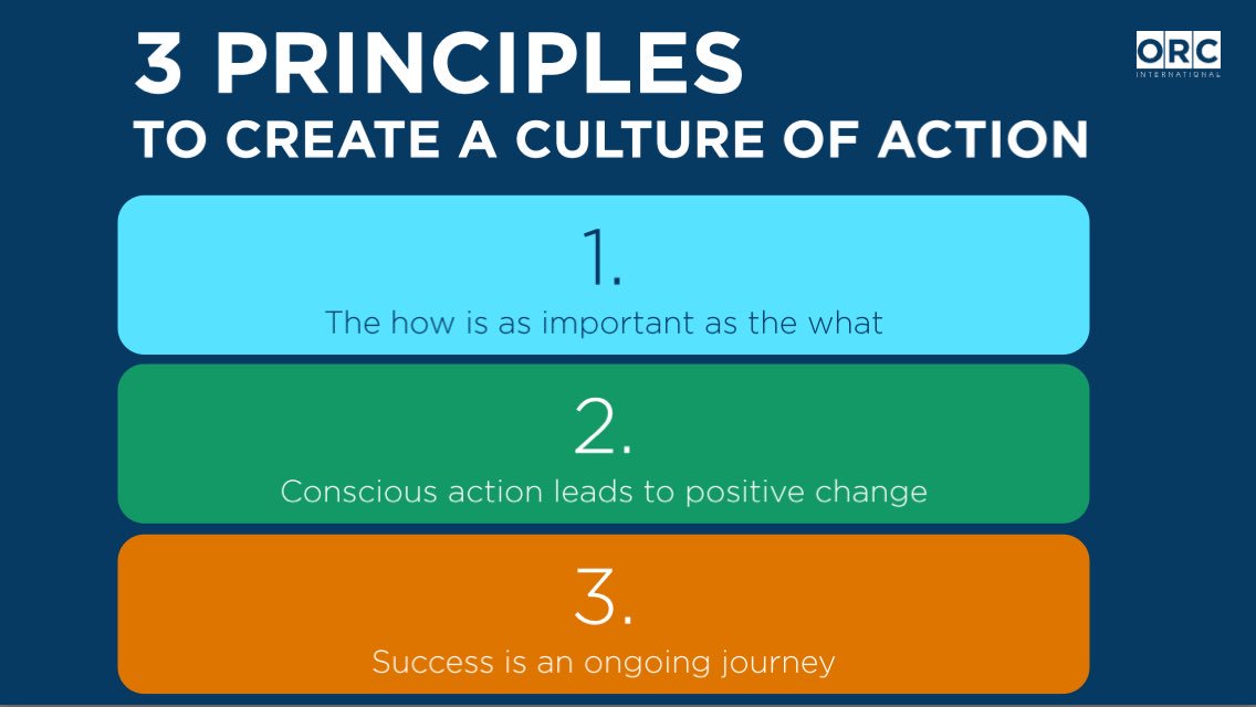 ERatORC's tweet photo. 3 principles to create a culture of action #employeeboost #EmployeeEngagement #cultureofaction https://t.co/6qqrY70FPV