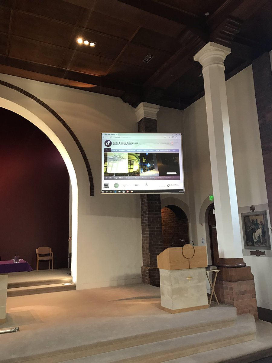 d3AudioVisual's tweet image. Another church installation completed with a new rear projection screen and projector, with a very happy customer #av #install #church