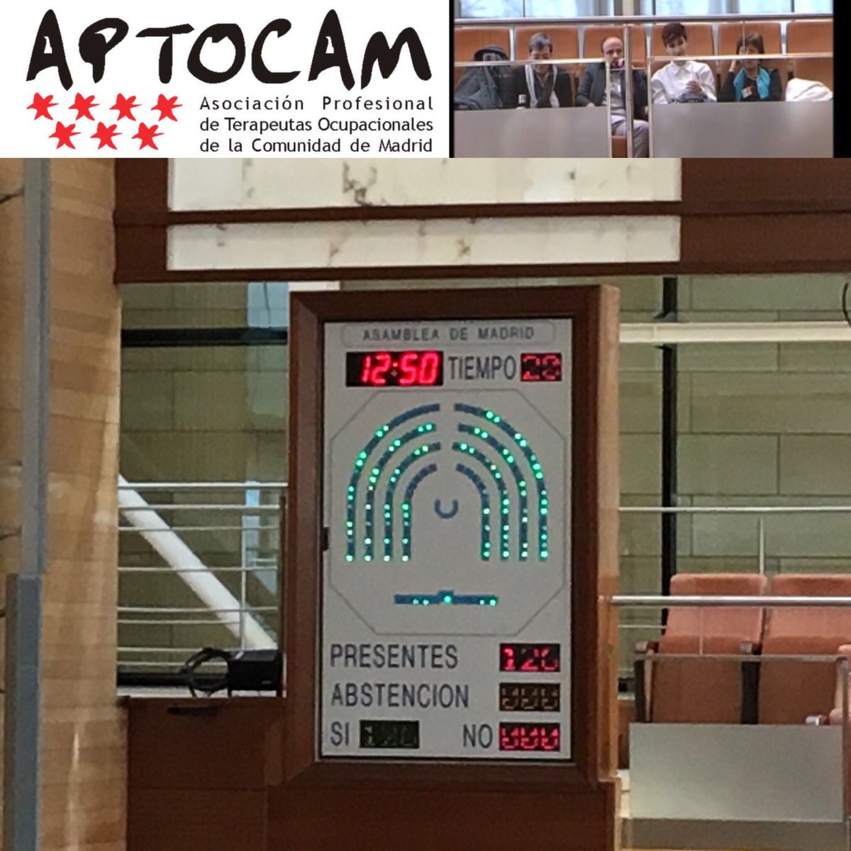 COPTOCAM's tweet photo. Aprobada la Ley del Colegio Profesional de Terapeutas Ocupacionales de la Comunidad Madrid! Enhorabuena compañer@s! https://t.co/KW9mnb9WhE