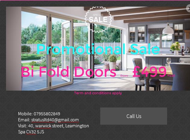stratusltd's tweet photo. Need no obligation quotation promotional sale on bifold doors?@stratusltd  call 01926930245, visit https://t.co/J9BKMzjexF https://t.co/P7tvejsIUN