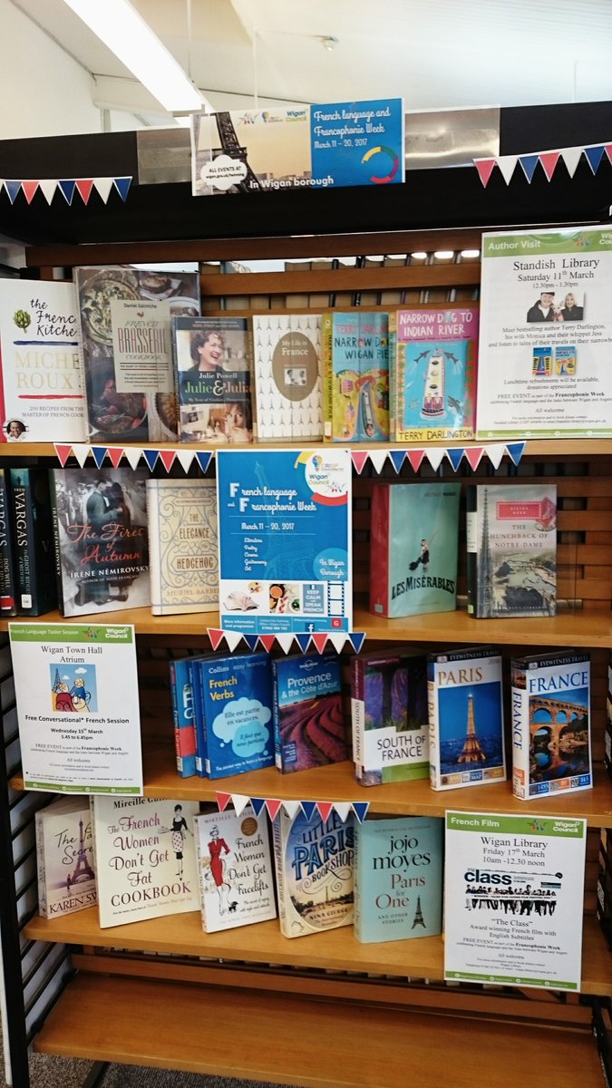 Amb_AngersWigan's tweet image. A lovely #French book display has been set up in #StandishLibrary as part of the #FrancophonieWeek @WiganLibraries Go have a look ;) 🇫🇷