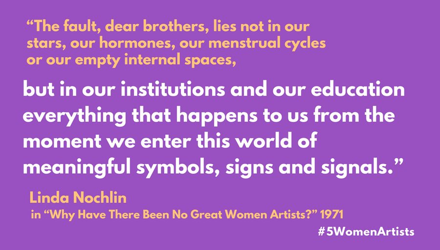 Why Have There Been No Great Women Artists? by Linda Nochlin Why Have There Been No Great Women Artists? by Linda Nochlin