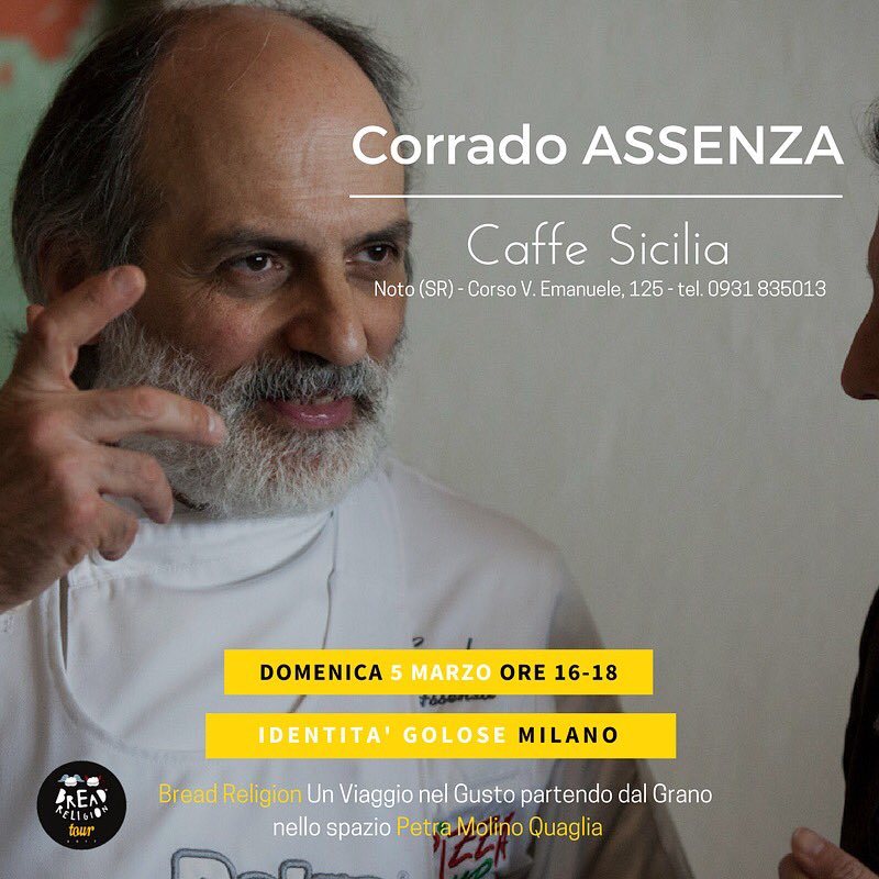 Anche #corradoassenza da #Noto con noi a #Milano per #breadreligion2017 #IGmi17