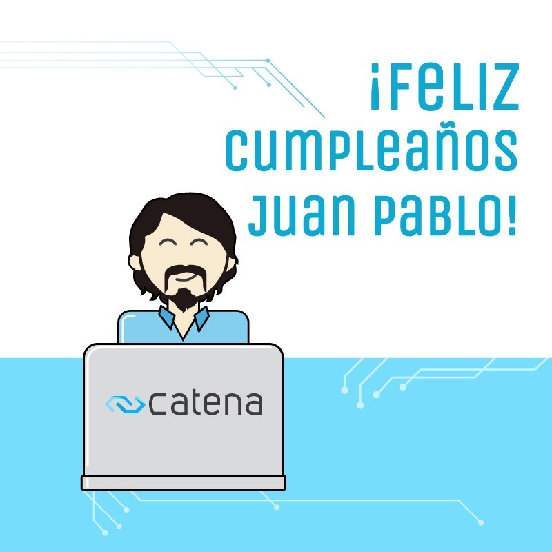 catenaing's tweet photo. Hoy celebramos el cumple de nuestro compañero JP Bravo. Gracias x tu simpatía y disposición. Recuerda hoy es tu #diaLibre #beneficiosCatena https://t.co/RBoLlprcG0