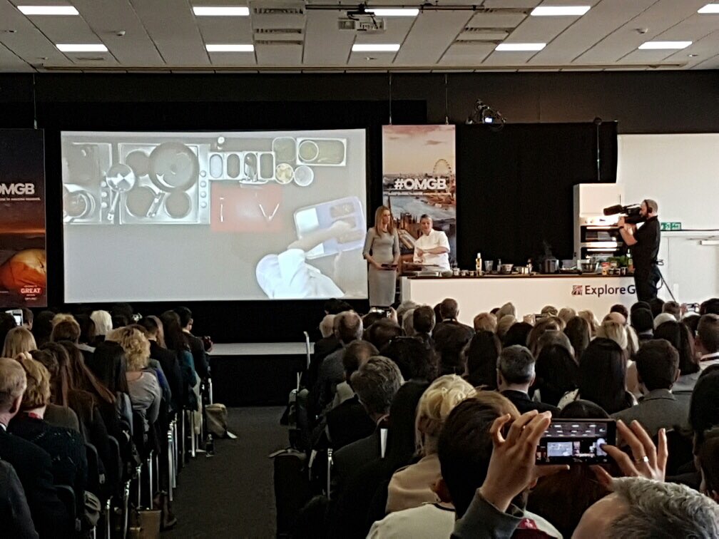 Great morning at #ExploreGB <a href="/VisitBritain/">VisitBritain 🇬🇧</a> with <a href="/ChefKimWoodward/">Kim Woodward</a> #Britian #food #visitbritian #OMGB