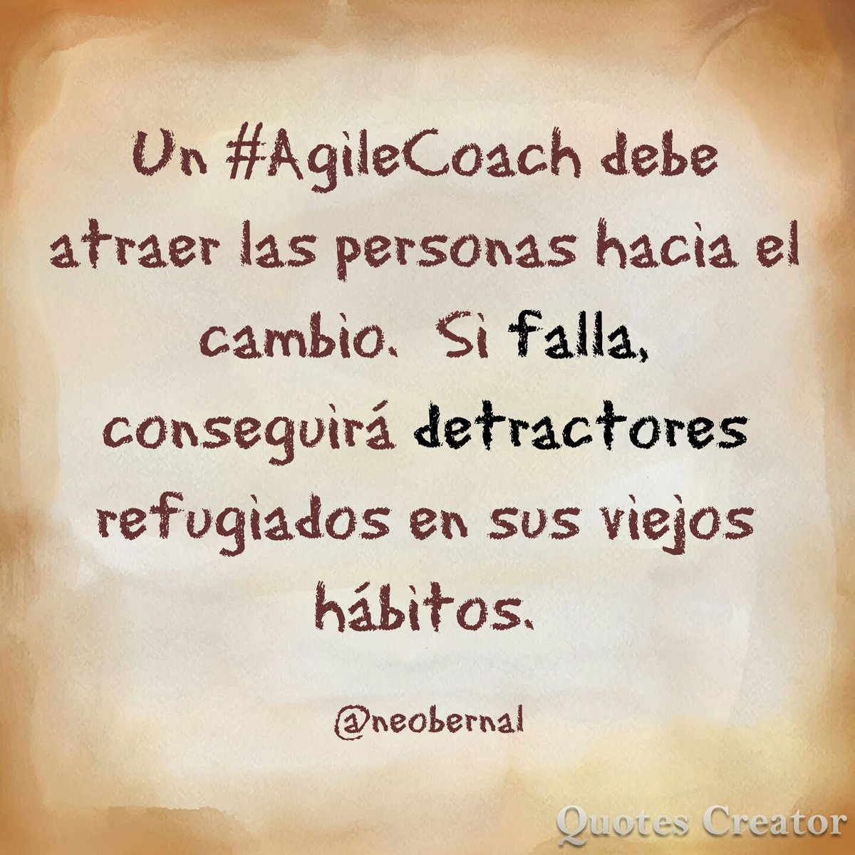NeoBernal's tweet image. #Agile #AgileMentor #AgileCoach #RealAgile #AgileCulture