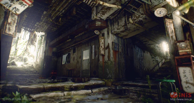 以前勤めさせて頂いていた会社の技術デモとして、UE4で制作したマップです。
昭和時代に作られた地下商店街が使われなくなり、廃墟になったという設定です。
僕と同じく廃墟好きな、超優秀な同僚と二人で一か月程で作成しました。#UE4
 https://t.co/jJUOZYBZYf 