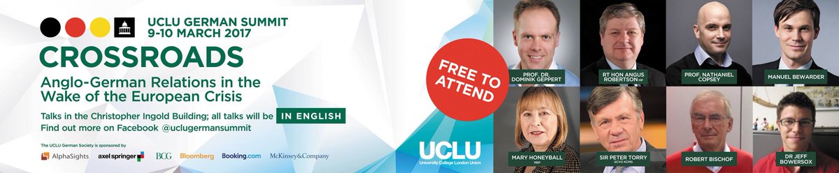 uclugermansoc's tweet photo. One week to the German Summit 2017!! FREE to attend, FREE networking opportunities (with MP &amp; MEP), FREE food! All talks are in English https://t.co/n2HYZOnc7z