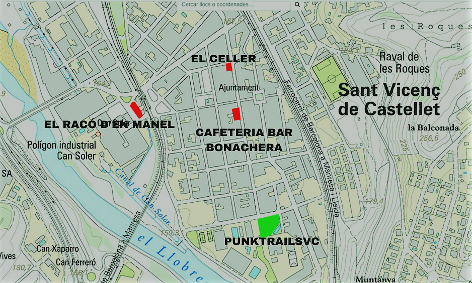 PunktrailSVC's tweet photo. Geolocalització dels bars  col·laboradors de #SVCastellet on us recomanem anar si voleu fer un mos abans de la #punktrail. Gràcies!!! https://t.co/uE6VH0WFOD