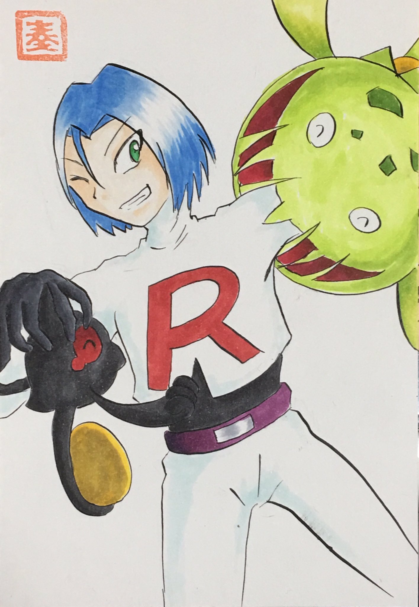 夕凪 奏 病院薬剤師と絵描き ポケモン版深夜の真剣お絵描き60分一本勝負 デスマスとマスキッパなので 完全にコジロウを描く流れに コジロウほど手持ちポケモンに愛されている悪役はそうそういないと思う ヒドイ目に遭う機会も多いけど T Co