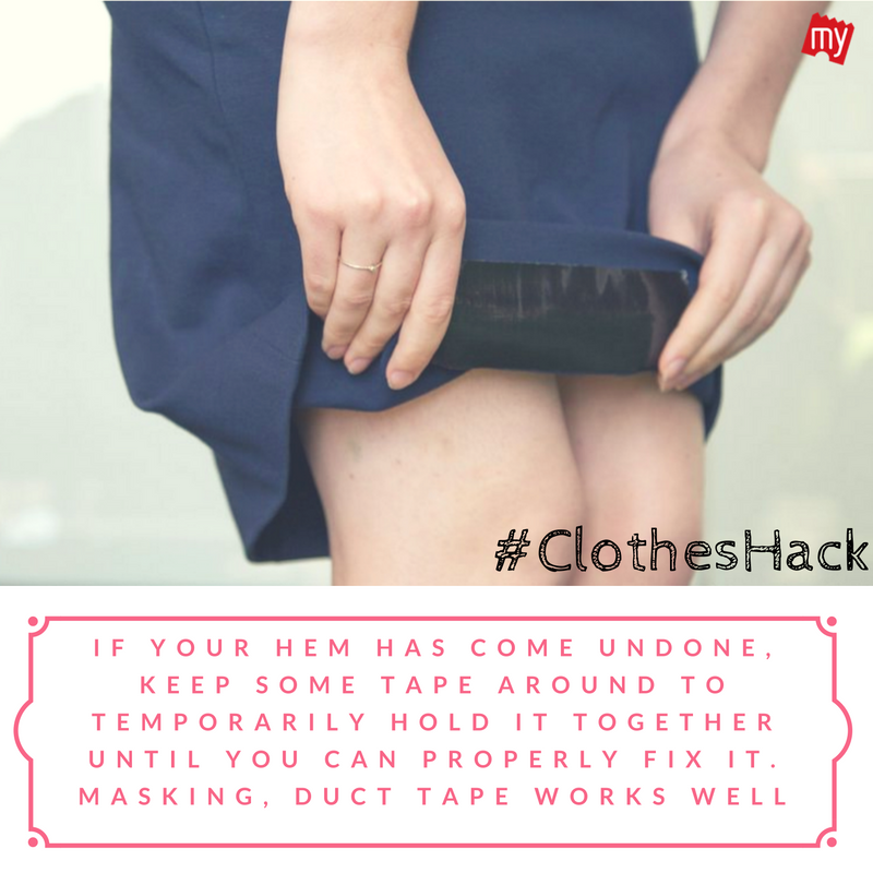 bookmystyle's tweet photo. Duck tape to the rescue. #FashionHack #ClothesHack https://t.co/QbFxCRrkHK