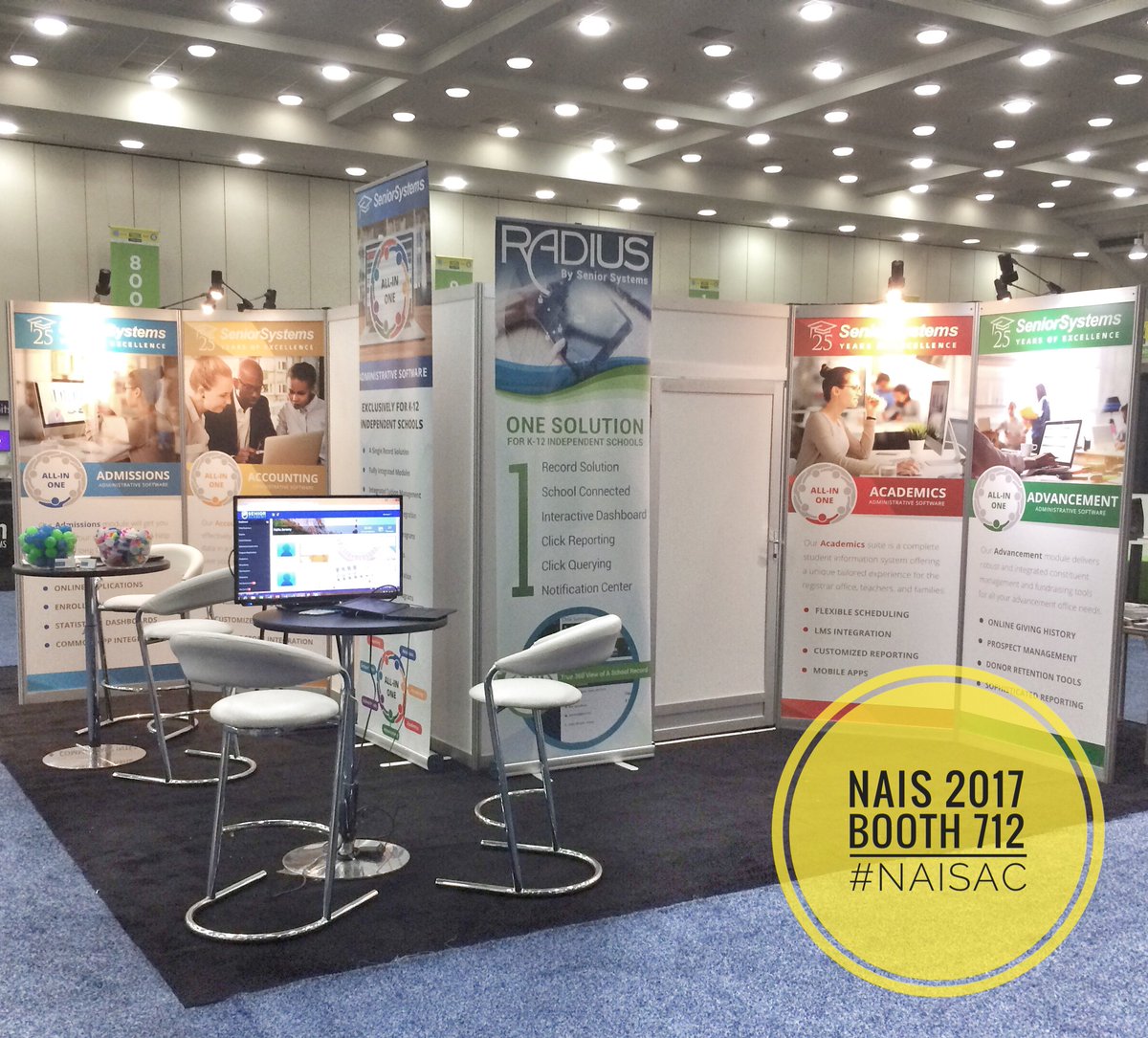 Stop by booth #712 for amazing giveaways and a preview of our new solution, #Radius. #naisac