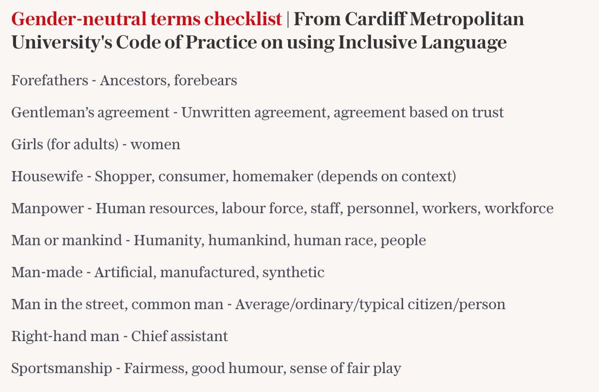 Dr Helen Ingram On Twitter Cardiff Met Has Banned These Words If