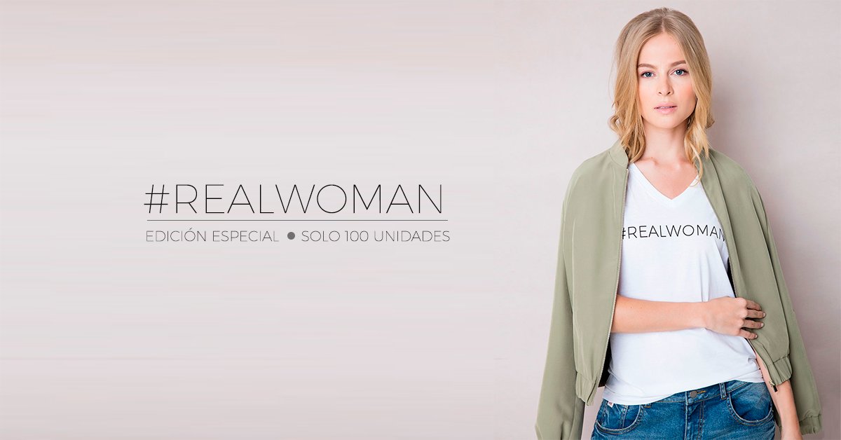 ¡Solo 100 unidades disponibles! Llévate tu camiseta edición especial por el #MesDeLaMujer  en: bit.ly/Camiseta_edici… #RealWoman