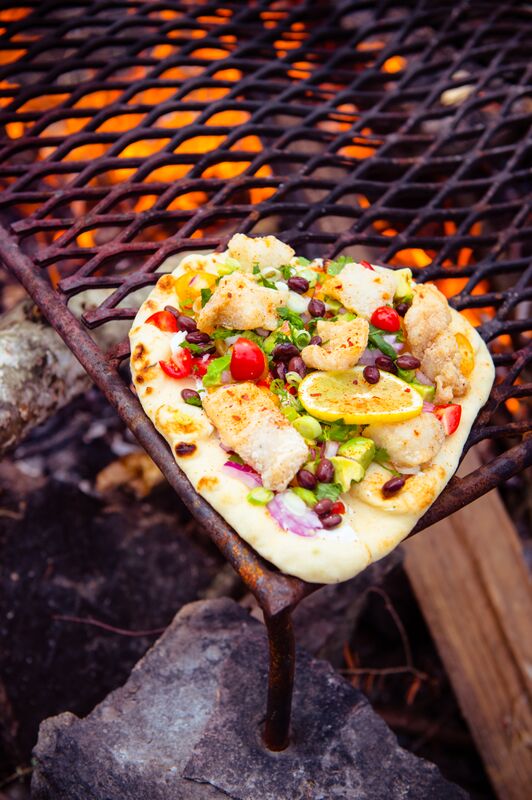 My latest creation,Walleye Gyros! 
Healthy,refreshing, 1 of best lunches cooking for <a href="/gordpyzer/">Gord Pyzer</a>. 
"How to" video's coming! <a href="/outdoorcanadaW/">Outdoor Canada West</a>